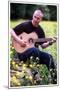 Midge Ure Playing Guitar June 2001-null-Mounted Premium Photographic Print