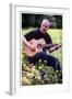 Midge Ure Playing Guitar June 2001-null-Framed Photographic Print