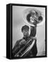 Midget Czech Showman Baron Richard Nowak, Blowing on a Trumpet-John Phillips-Framed Stretched Canvas