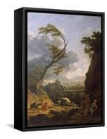 Midi Sur Terre, Coup De Vent-Horace Vernet-Framed Stretched Canvas
