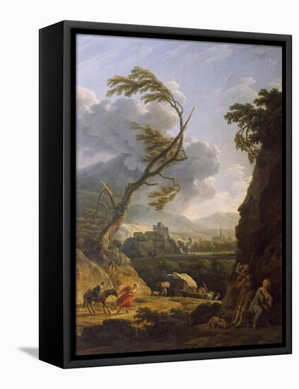 Midi Sur Terre, Coup De Vent-Horace Vernet-Framed Stretched Canvas