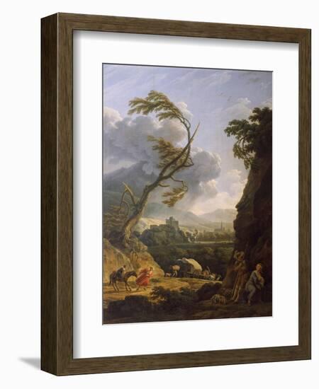 Midi Sur Terre, Coup De Vent-Horace Vernet-Framed Giclee Print