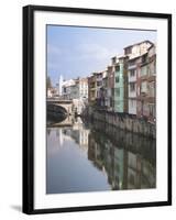 Midieval Houses, Agout River, Quai Des Jacobins, Castres, Midi-Pyrenees Region, France-Walter Bibikow-Framed Photographic Print