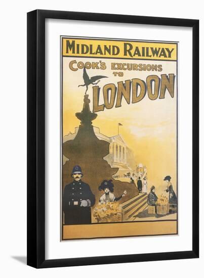 Midland Railway - London Vintage Poster-Lantern Press-Framed Art Print