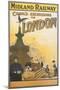 Midland Railway - London Vintage Poster-Lantern Press-Mounted Art Print