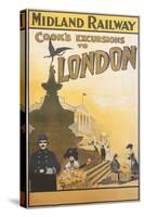 Midland Railway - London Vintage Poster-Lantern Press-Stretched Canvas