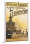 Midland Railway - London Vintage Poster-Lantern Press-Framed Art Print