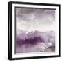 Midnight at the Lake II Amethyst and Grey-Mike Schick-Framed Art Print