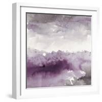 Midnight at the Lake II Amethyst and Grey-Mike Schick-Framed Art Print