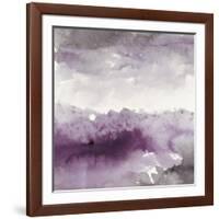 Midnight at the Lake II Amethyst and Grey-Mike Schick-Framed Art Print