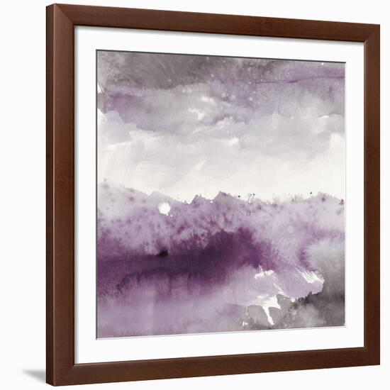 Midnight at the Lake II Amethyst and Grey-Mike Schick-Framed Art Print