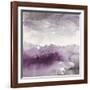 Midnight at the Lake II Amethyst and Grey-Mike Schick-Framed Art Print