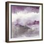 Midnight at the Lake III Amethyst and Grey-Mike Schick-Framed Art Print