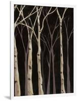 Midnight Birches II-Jade Reynolds-Framed Art Print