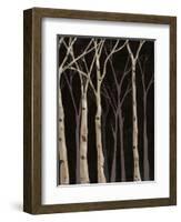 Midnight Birches II-Jade Reynolds-Framed Art Print