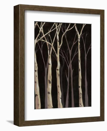 Midnight Birches II-Jade Reynolds-Framed Art Print