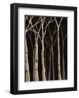 Midnight Birches II-Jade Reynolds-Framed Art Print