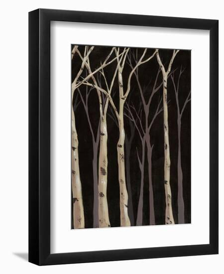 Midnight Birches II-Jade Reynolds-Framed Art Print