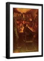 Midnight court martial, American Civil War-Howard Pyle-Framed Giclee Print