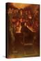 Midnight court martial, American Civil War-Howard Pyle-Stretched Canvas