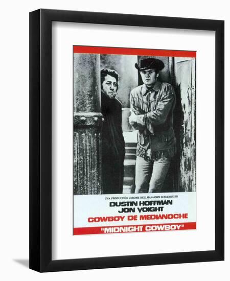 Midnight Cowboy, Spanish Movie Poster, 1969-null-Framed Art Print