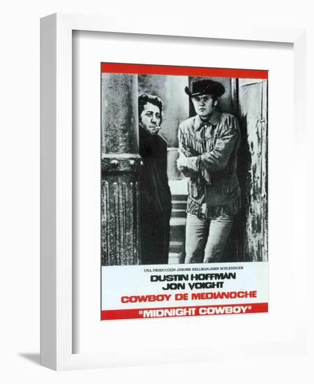 Midnight Cowboy, Spanish Movie Poster, 1969-null-Framed Art Print