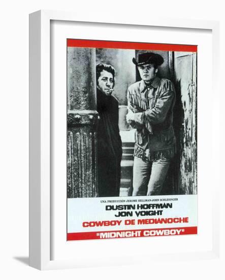 Midnight Cowboy, Spanish Movie Poster, 1969-null-Framed Art Print