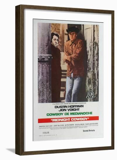 Midnight Cowboy, Spanish Movie Poster, 1969-null-Framed Art Print