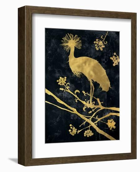 Midnight Crowned Crane-Filippo Ioco-Framed Art Print