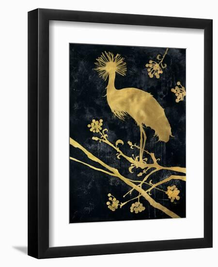 Midnight Crowned Crane-Filippo Ioco-Framed Art Print