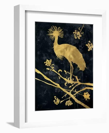 Midnight Crowned Crane-Filippo Ioco-Framed Art Print