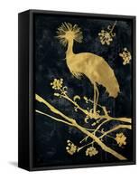 Midnight Crowned Crane-Filippo Ioco-Framed Stretched Canvas