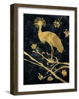 Midnight Crowned Crane-Filippo Ioco-Framed Art Print