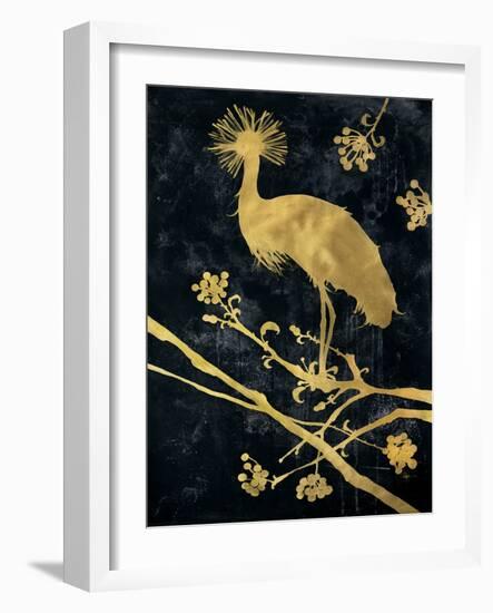 Midnight Crowned Crane-Filippo Ioco-Framed Art Print