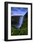 Midnight Drama at Skogafoss, Waterfall Southern Iceland-Vincent James-Framed Photographic Print