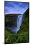 Midnight Drama at Skogafoss, Waterfall Southern Iceland-Vincent James-Mounted Photographic Print