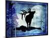 Midnight Elk-LightBoxJournal-Mounted Giclee Print