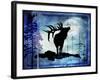 Midnight Elk-LightBoxJournal-Framed Giclee Print