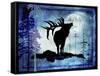Midnight Elk-LightBoxJournal-Framed Stretched Canvas