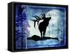 Midnight Elk-LightBoxJournal-Framed Stretched Canvas
