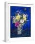 Midnight Flowers, Deep Blue Ground-Ann Oram-Framed Giclee Print