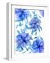 Midnight Flowers II-Melissa Wang-Framed Art Print