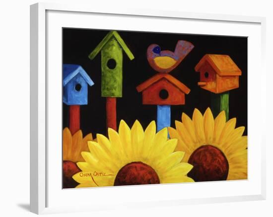 Midnight Garden-Oscar Ortiz-Framed Giclee Print