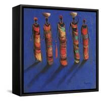 Midnight Gathering 1-Michel Rauscher-Framed Stretched Canvas