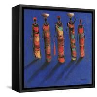 Midnight Gathering 1-Michel Rauscher-Framed Stretched Canvas