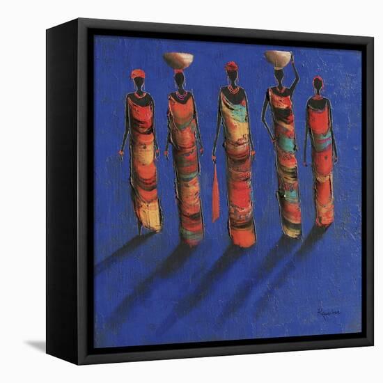 Midnight Gathering 1-Michel Rauscher-Framed Stretched Canvas