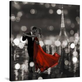 Midnight in Paris (BW)-Dianne Loumer-Stretched Canvas