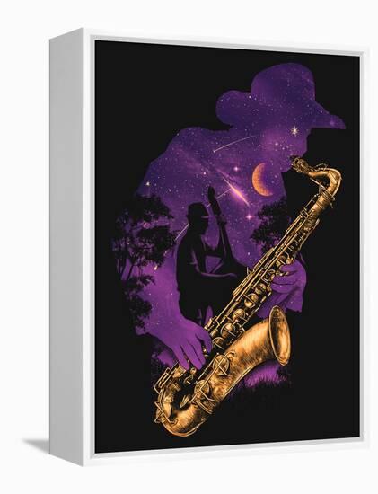 Midnight Jazz-null-Framed Stretched Canvas