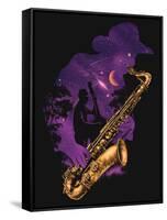 Midnight Jazz-null-Framed Stretched Canvas