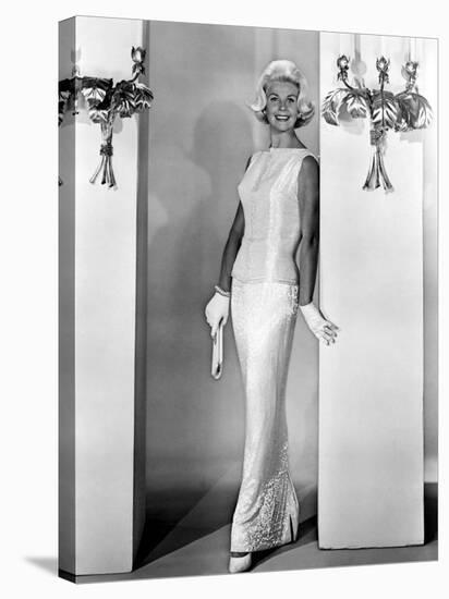 Midnight Lace, Doris Day, 1960, Evening Gown Designed by Irene-null-Stretched Canvas